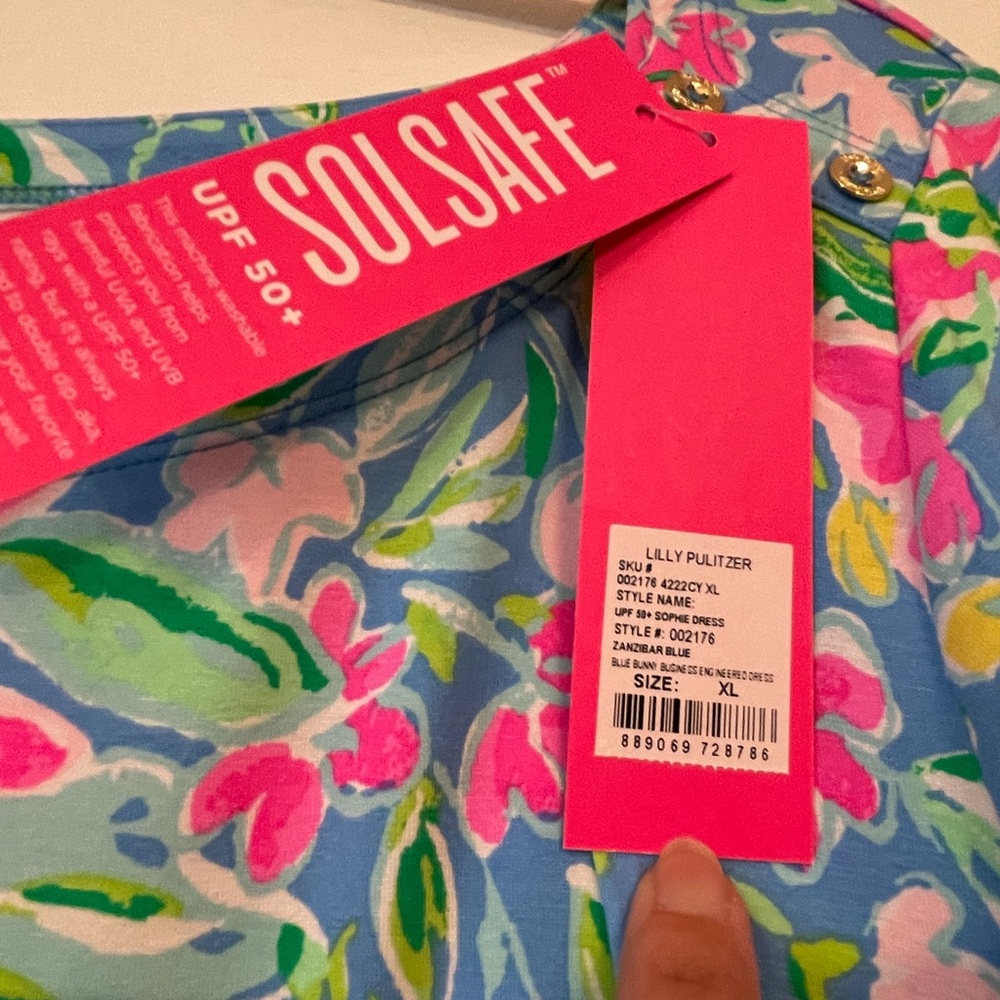 NWT Lilly Pulitzer XL Sophie Dress UPF50+
